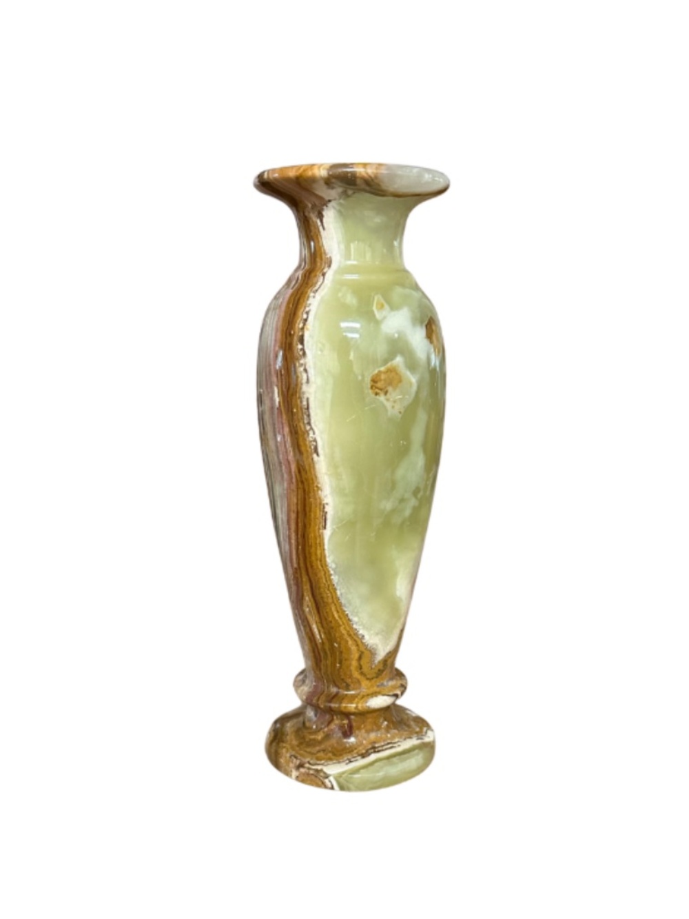 Elegant Polished Banded Stone Vase –Beautifully Crafted